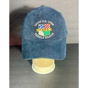 100th US Open 2000 Pebble Beach Hat Navy Imperial Strapback Golf Cap USA